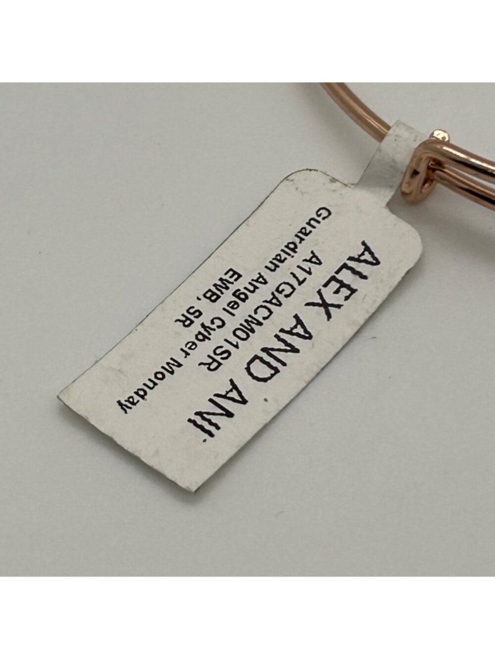 Alex And Ani Guardian Angel Wings Charm Bangle Bracelet Rose Gold Tone - Picture 6 of 11